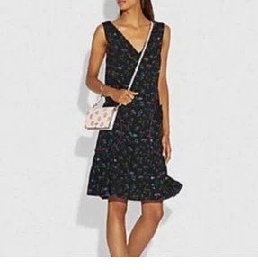 COACH 1941 Runway Mini Dress Wildflower Bow Viscose A-line US2 S $395 RARE NWT - Picture 1 of 24