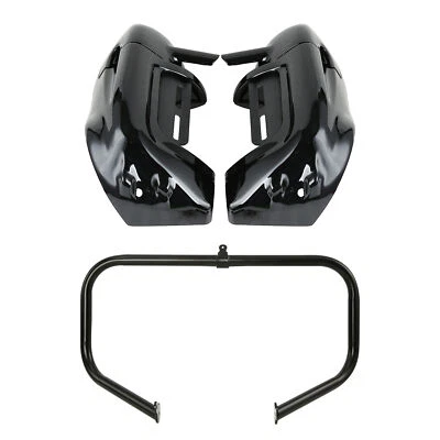 Lower Vented Leg Fairings Crash Bar Fit For Harley Electra Street Glide 09-13 - Image 1 of 4