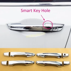 Glossy Chrome Door Handle Strip Cover Trim w/ Keyless For 2017-2022 Honda CR-V - Picture 1 of 10