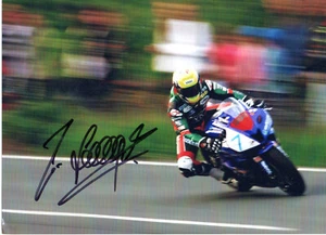 Motor Bike Rider Ian Lougher Hand Signed Photo Autograph TT Isle of Man 7x5" AA - Picture 1 of 1