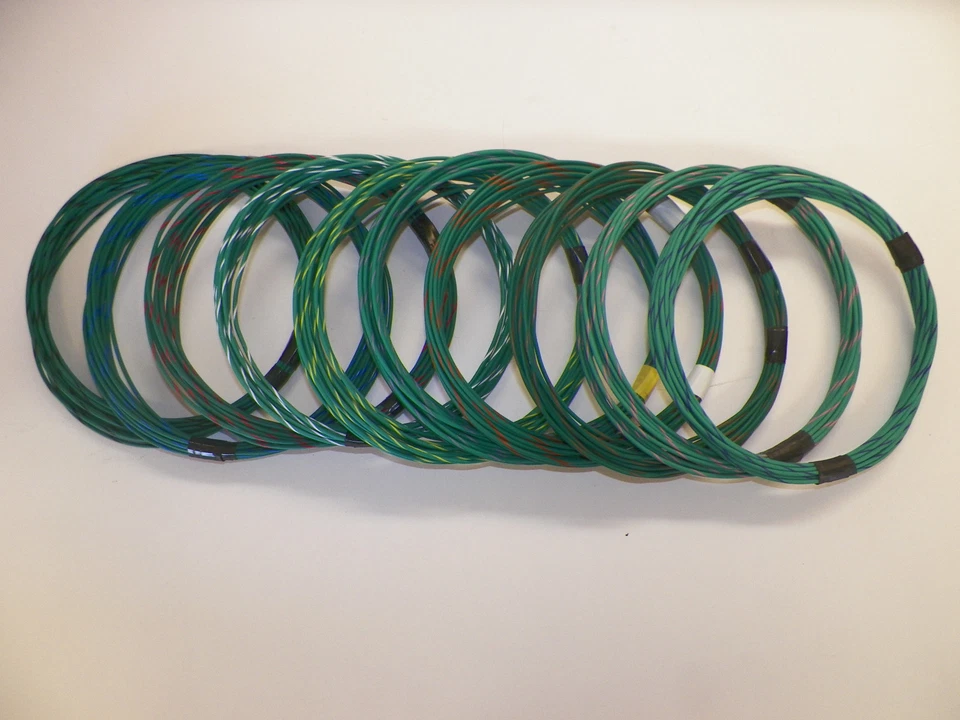 4RCUSTOMS GREEN hi temp automotive 16 gauge GXL wire + 10 STRIPED color wiring options