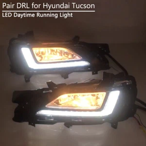 For Hyundai Tucson 2019 2020 LED Driving Fog Lamp DRL Daytime Running Light - Picture 1 of 12