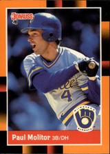 1988 Donruss Baseball's Best Milwaukee Brewers Baseball Card #165 Paul Molitor