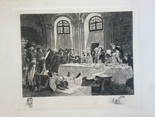 etching- Maximilien de Robespierre - his arrest Flameng girondists 1870/80