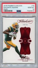 2016 Panini Flawless Davante Adams Ruby 14/15 PSA 10 POP 1...