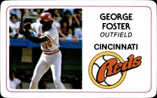 1981 Perma-Graphic Superstar Credit Cards (125- prefix) George Foster Cincinnati