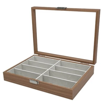 Holz Brillenkoffer 8 Brillen Brillenaufbewahrung Brillenbox Brillenpräsentation - Bild 1 von 3