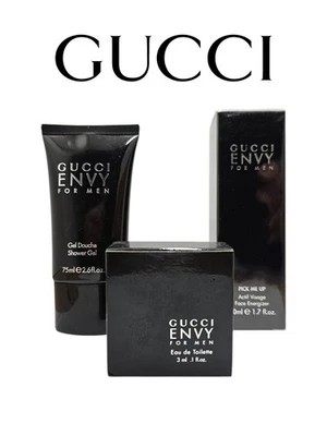 Gucci Envy for Men 3pc Set (.24oz Eau de Toilette, 1.7oz A/S Balm, 1.7oz S. Gel) - Image 1 of 4