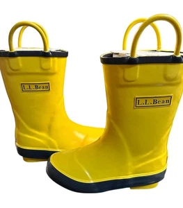 L.L. Bean Toddler Puddle Stompers Yellow Rain Boots Size 8 - Picture 1 of 9