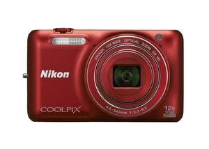 Nikon COOLPIX S6600 Raspberry Red Digital Camera 16MP Zoom 12X Used - Picture 1 of 7