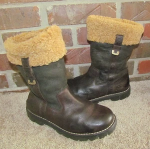 UGG Arapahoe Lammfell gefüttert braun Leder Stiefel Stollensohle 5535 Herren Größe 10 - Bild 1 von 10