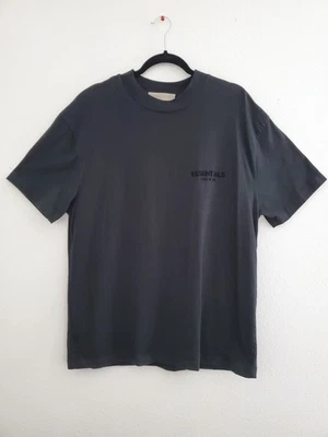 Camiseta Essentials Fear Of God para hombre en negro gráfico logotipo manga corta talla M Foto 1 de 4