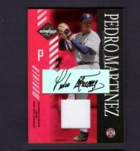 2003 LEAF LIMITED AUTO MONIKERS CLR MATCH JERSEY #142 PEDRO MARTINEZ RED SOX #/5 - Picture 1 of 2