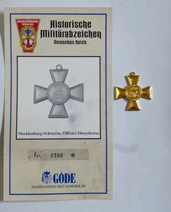 Orden Abzeichen Göde Mecklenburg-Schwerin Offizier-Dienstkreuz - Bild 1 von 1