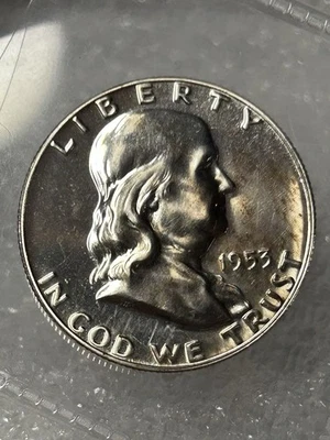 1956 Proof Silver Franklin Half Dollar 50C CHOICE COIN! BX13-19 - Image 1 of 4