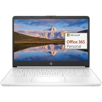 Ноутбук HP 14 дюймов высокой четкости, Intel Celeron N4120, 4 ГБ RAM, 64 ГБ eMMC Windows 11 Home - Изображение 1 из 4