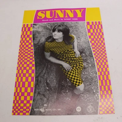 Sunny Piano Voice Sheet Music Bobby Hebb 1961 Portable - Image 1 of 4