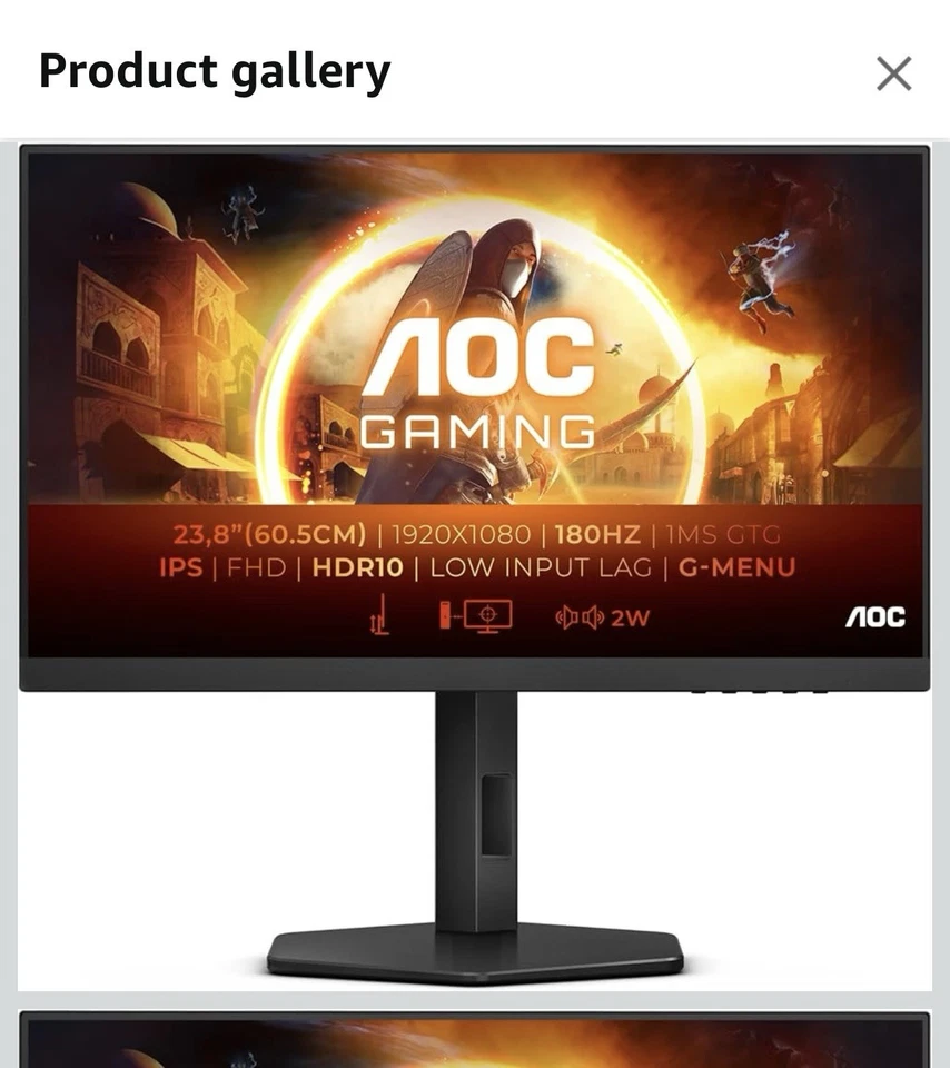 AOC G4 C27G4ZXE 68.6 cm (27inch) 1920 x 1080 pixels Full HD LED 1 ms Black