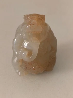 Antigüedades chinas antiguas, oso de jade de la dinastía Han Foto 1 de 4