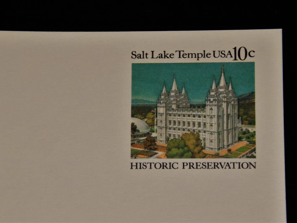 Vintage Postal Card, HISTORIC PRESERVATION SLAT LAKE TEMPLE, 1980, LDS Church - Image 1 of 3