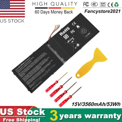 Batería para portátil AP13B3K para Acer Aspire R7 R7-572 R7-572G R7-571 R3-471T AP13B8K Foto 1 de 4