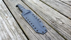Custom Kydex sheath for "Spec Plus SP1-95" knife, pancake, (BK) - Picture 1 of 6