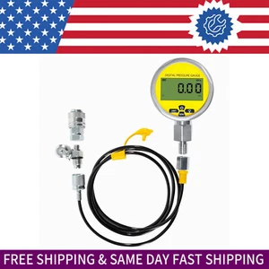 10000PSI 1/4 NPT Digital Hydraulik Manometer Prüfkupplung für 700BAR/70Mpa - Bild 1 von 10