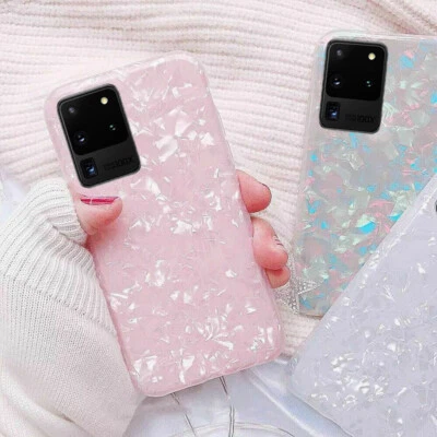 Marble Shell Phone Case For Samsung Galaxy S25 S24 S23 Ultra S22 A16 A35 Cover