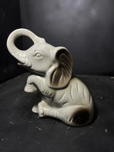 Vintage Ceramic Sutting Elephant. 6” High (D5) - Picture 1 of 4