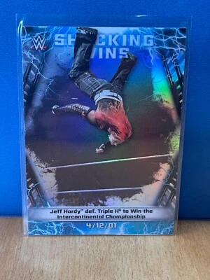 2020 Topps WWE Chrome Shocking Wins Refractor #SW-7 Jeff Hardy - Image 1 of 2