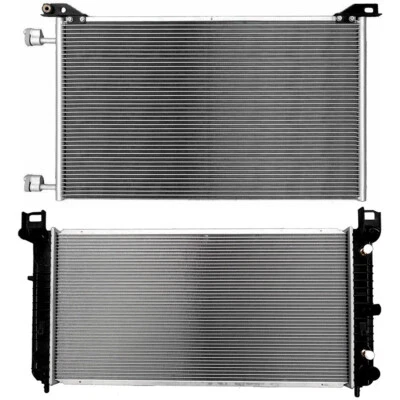 Radiator & AC Condenser Cooling Kit For 00-2014 Chevrolet Tahoe GMC Yukon 5.3 V8 Foto 1 de 4