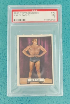 1951 Topps Ringside Boxing #77 ... Ilio Di Paolo ... PSA 7 NM - Image 1 of 4