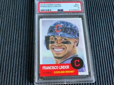 2018 TOPPS LIVING SET #61 FRANCISCO LINDOR *PSA 9 MINT*  GUARDIANS - Image 1 of 2