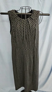 NWT Women's Enfocus Studio Stretch Gray Black Dress Polka dot  SZ 12 - Picture 1 of 4