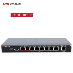 9 Ports PoE Switch Hikvision DS-3E0109P-E 4K Auto-MDIX RJ45 Ethernet Uplink Port - Bild 1 von 4