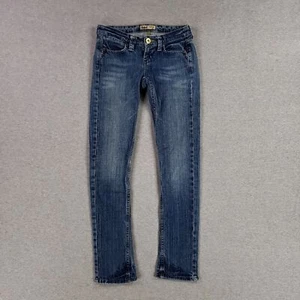 Vintage L.E.I. Jeans Size 3 Skinny Leg Low Rise Retro 2000s Faded Wash Classic - Picture 1 of 12