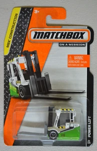 2016 Matchbox MBX Construction #22/120 Power Lift weiß grün Gabelstapler Druckguss - Bild 1 von 8