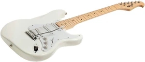Cali Classic Electric Guitar - White, 6 Strings, Double-Cutaway Solid Body, Righ - Picture 1 of 12