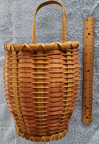 Weaved Basket Wall Hanging Decor Brown Cover