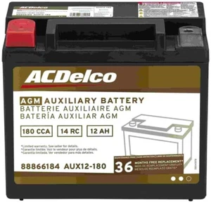 For Chevy Impala 14-18 ACDelco Professional Auxiliary AGM 190 CCA Battery - Picture 1 of 2