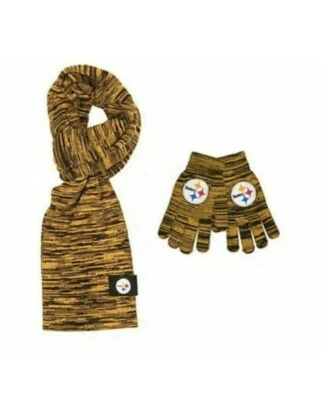 Juego de bufanda y guantes para mujer Pittsburgh Steelers mezcla de colores  Foto 1 de 4