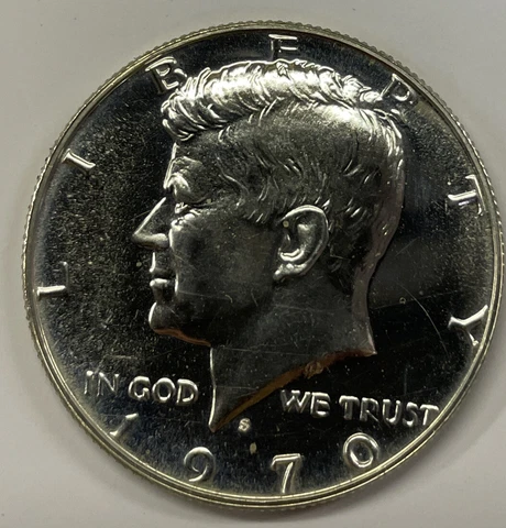 1970 S Proof Kennedy Half Dollar 40% Silver From Proof Set With Free Shipping Cover