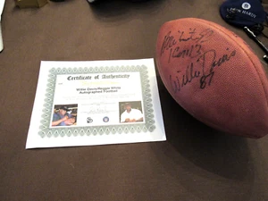 REGGIE WHITE WILLIE DAVIS PACKERS HOF SIGNED AUTO VTG WILSON FOOTBALL GAME DAY - Picture 1 of 6