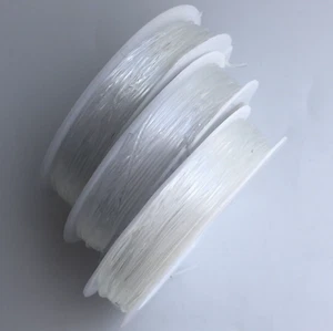 Clear Jelly Elastic Stringing 0.6mm Round Bracelet Making Cord On Spool 10m - Picture 1 of 2
