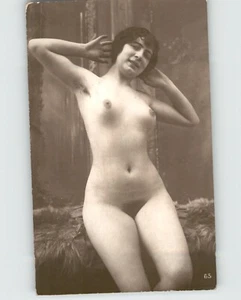 French Erotic Nude Woman Original 1920s RPPC Silver Print Photo - Picture 1 of 2