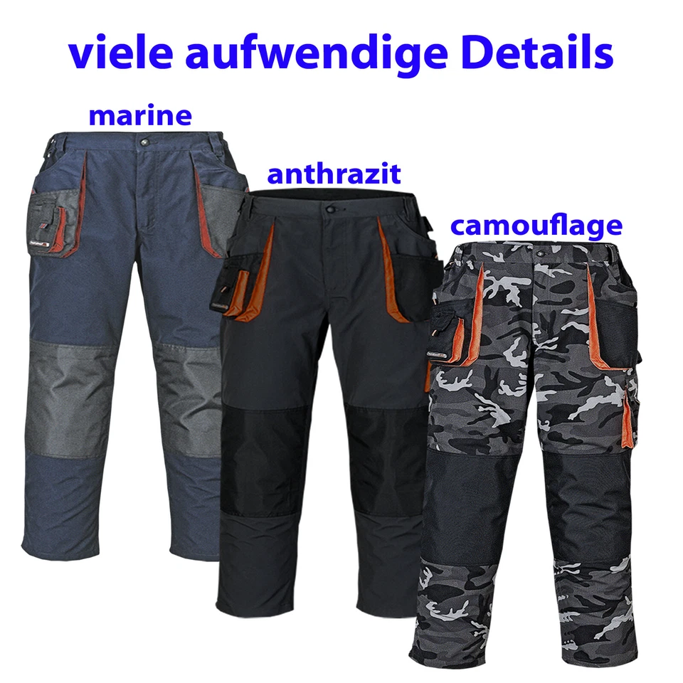 TERRATREND JOB GERMANY Arbeitshose Berufshose Bundhose Cargo Hose lang marine Größe 44 46 48 50 52-64 ´