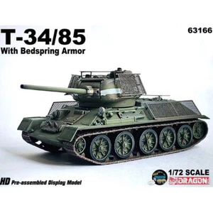 Dragon 1/72 Soviet T-34/85 Tank + Wire Bed Armor Eastern Front 1944 63166 Model - Picture 1 of 4