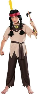 Native American Warrior Indian Brave Boy Fancy Dress Up Halloween Child Costume - Picture 1 of 8