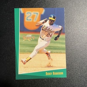 1993 Select #106 Rickey Henderson Oakland Athletics B3