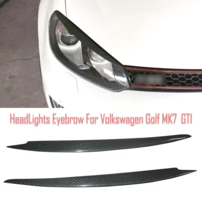 Cubiertas de fibra de carbono para párpados cejas tapas faros para Volkswagen Golf MK7 Foto 1 de 4